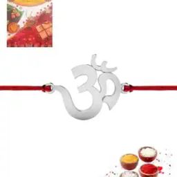 925 Silver Om Bhole Silver Hallmark Rakhi-image-47