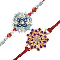 RCO1105240M Combo Pack of Floral Rakhis with Meenakari Work-picture-12