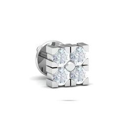 Diamond-Studded White Gold Ear Stud-image-33
