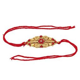 18 KT Gold-Plated Rakhi Set-image-8