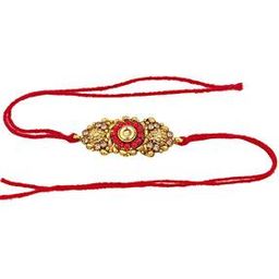 18 KT Gold-Plated Rakhi Set-image-11