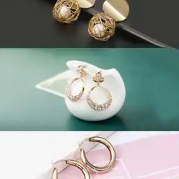 Set of 3 Stone-Studded Drop Earrings-image-40