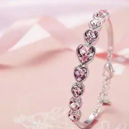 SD8336B Silver-Plated Heart Bracelet-image-86