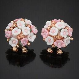 9173ER Gold-Plated Floral Stud Earrings-image-69