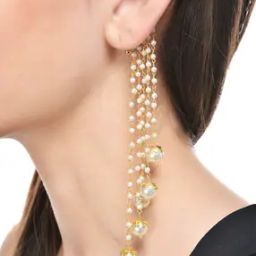 RR6814EC Gold-Plated Pearl Ear Cuffs Earrings-image-11