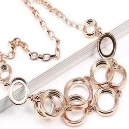 CMB289 Gold-Plated Stone-Studded Necklace & Earrings Set-image-27