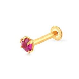 Yellow Gold Stone-Studded Nosepin-image-95