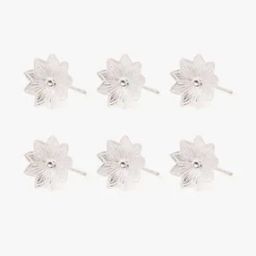 Set of 6 990 Silver Lotus Flower-image-44