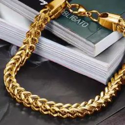 Stainless Steel Gold-Plated Link Bracelet-image-16