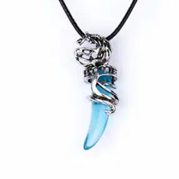 Vintage Retro Style Wolf Tooth Crystal Pendant with Leather Rope-image-36