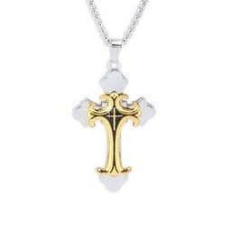 Stainless Steel Cross Sign Pendant with Chain-37