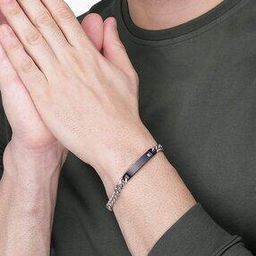 Stainless Steel Chain Tag Bracelet-26