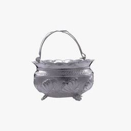 925 Sterling Silver Floral-Design Bowl-image-13