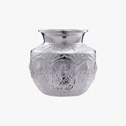 925 Sterling Silver Lakshmi-Design Kalash Pot-8