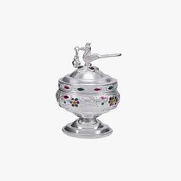 925 Sterling Silver Floral-Design Sindoor Box-image-17