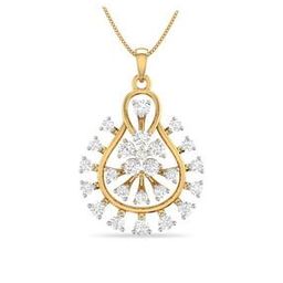 The Yugaa Yellow Gold Diamond-Studded Pendant-image-5