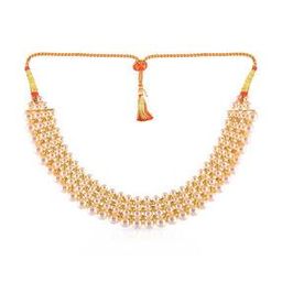 Yellow Gold Beaded Short Necklace-image-25
