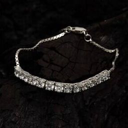925 Sterling Silver Rhodium-Plated Bracelet-image-3