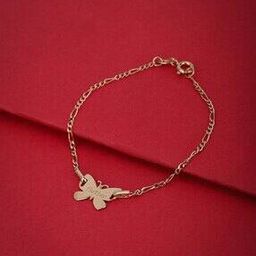 925 Sterling Silver Rose Gold-Plated Butterfly Link Bracelet S116699B/4-image-44