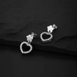 925 Sterling Silver Rhodium-Plated Drop Earrings S544501E-image-37