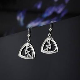 925 Sterling Silver Rhodium-Plated Drop Earrings S120468E-image-32