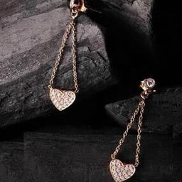 925 Sterling Silver Rose Gold-Plated Drop Earrings S116004E-image-36