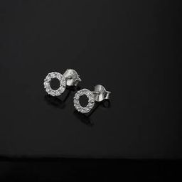 925 Sterling Silver Rhodium-Plated Stud Earrings S117012E-image-86