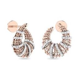 The Kandice 18 KT Gold Diamond Circular Earrings-image-20