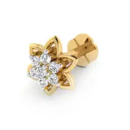Char Yellow Gold Diamond Nosepin-image-12