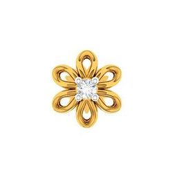 Yellow Gold American Diamond Studded Nosepin-41
