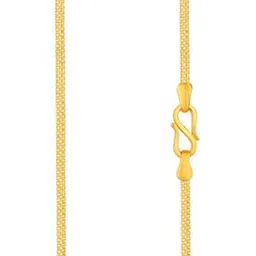 Yellow Gold Mesh Chain with S-hook Closure-image-75