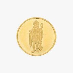 2 GM Yellow Gold Hanuman Coin-image-96