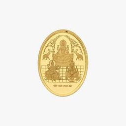 10 GM Yellow Gold Ganesh Saraswati Laxmi Coin-image-86