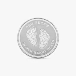 10 Gm New Born Baby Feets Silver Coin-image-97
