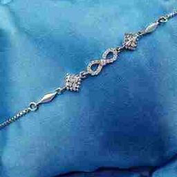 Silver Infinity Zircon Bracelet-image-61