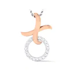 dishis Sterling Silver Rose-Gold Plated Pendant-picture-0