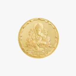 1G Yellow Gold Lord Ganesha Coin-image-9