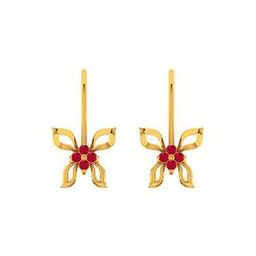 Yellow Gold Drop Earrings-image-52