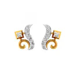 Yellow Gold Stud Earrings-image-29