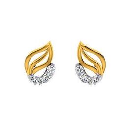 Yellow Gold Stud Earrings-image-20