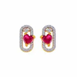 Yellow Gold Stone-Embellished Studs-image-73