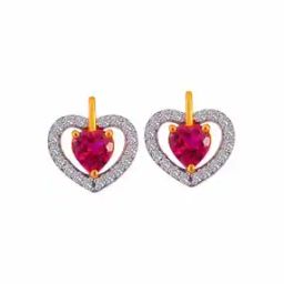 Yellow Gold Stud Earrings-image-23