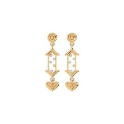 Yellow Gold Dangler Earrings-image-1