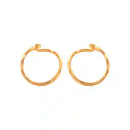p.c. chandra jewellers Yellow Gold Hoop Earrings-picture-22