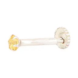 925 Sterling Silver Cubic Zirconia-Studded Nosepin-image-82
