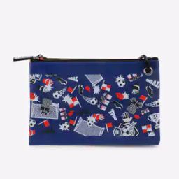 Set of 3 Football Print Pouches-image-60