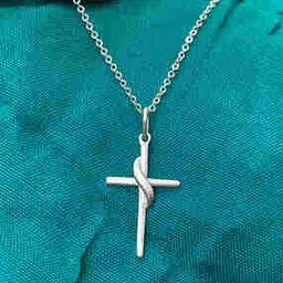 iski uski 925 Sterling Silver Jesus Cross Pendant with Chain-picture-31