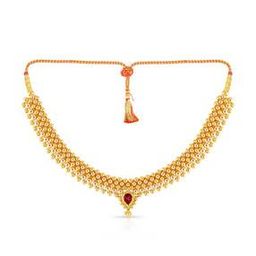 Gold-Plated Pearl-Studded Choker Necklace-6