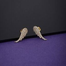 925 Sterling Silver Gold-Plated Stud Earrings VANE139-picture-5