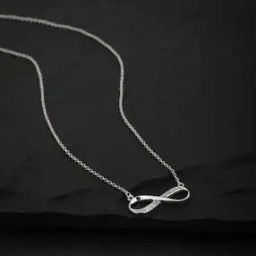 925 Sterling Silver Rhodium-Plated Infinity Pendant Necklace VANN442-image-85